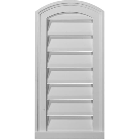 Ekena Millwork Eyebrow Urethane Gable Vent Louver, Functional, 12"W x 20"H GVEY12X20F
